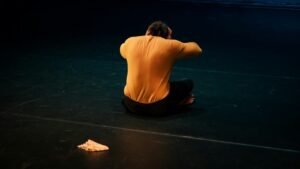 a person sitting on the ground